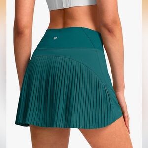 NWT: Dark Teal Pleated Women's Athletic Skirt